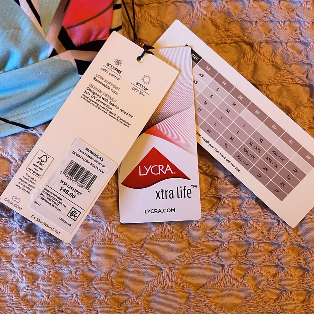 NWT calia bikini swim top size Xs - Picture 2 of 8